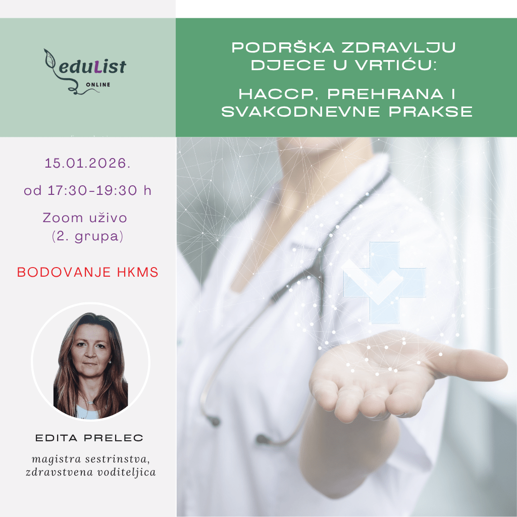 Zdravlje u vrtiću i HACCP – predavanje Edita Prelec