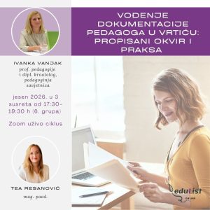vođenje dokumentacije pedagoga u vrtiću