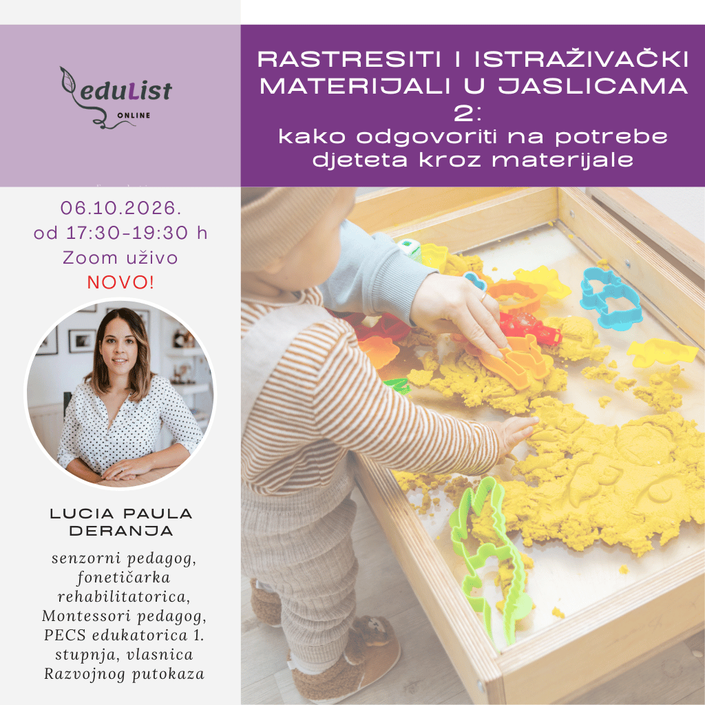 Istraživački materijali u jaslicama – online edukacija za odgojitelje