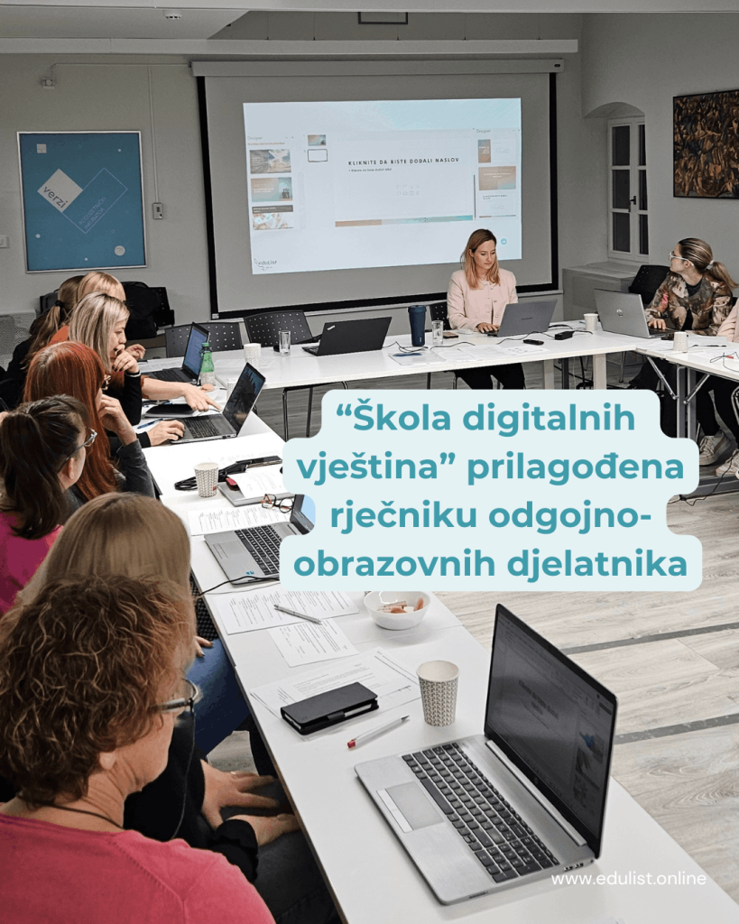 digitalna oglasna ploča za roditelje u vrtiću
